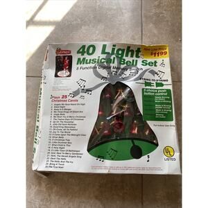 Vintage 40 Musical Bell Lights In Motion 25 Songs 5 Functions Changing Patterns